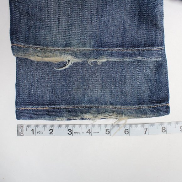 Women's Guess Denim Blue Jeans Size 24 Doheny With Minor Distressing - Picture 7 of 15